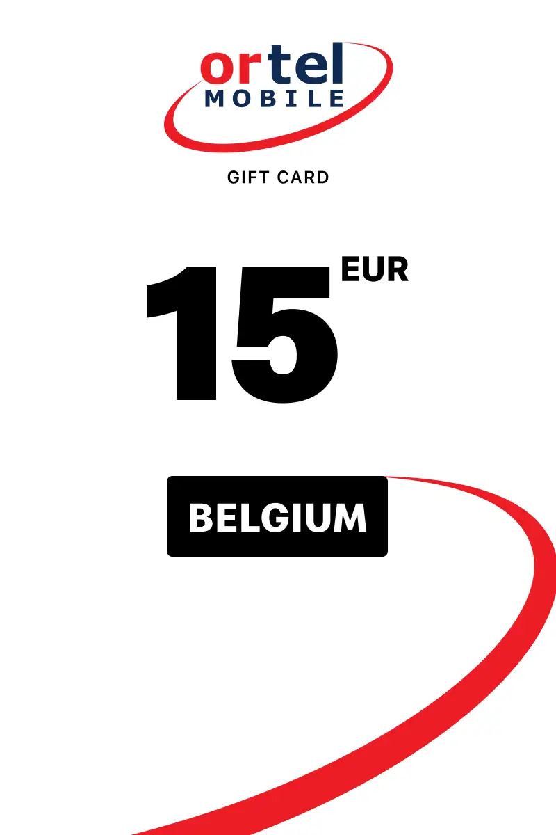 Ortel Mobile Prepaid 15 EUR Gift Card (Belgium) - Digital Key
