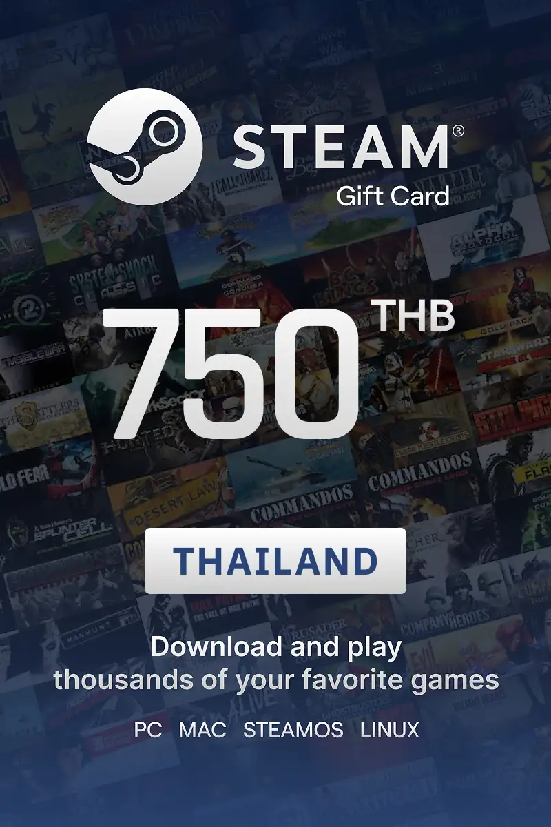 Steam Wallet 750 THB Gift Card (Thailand) - Digital Key