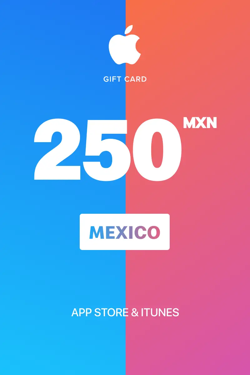 App Store and iTunes 250 MXN Gift Card (Mexico) - Digital Key