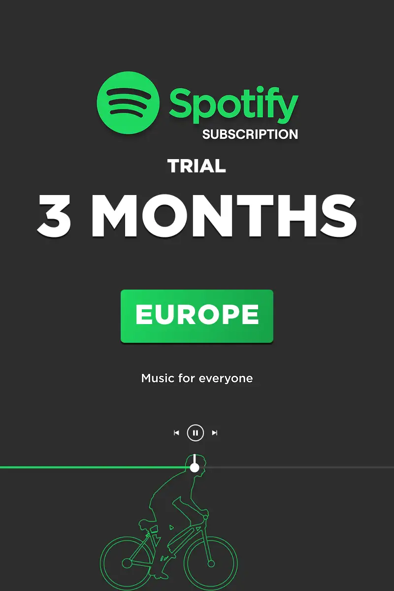 Spotify Premium 3 Months Trial Subscription (Europe) - Digital Key