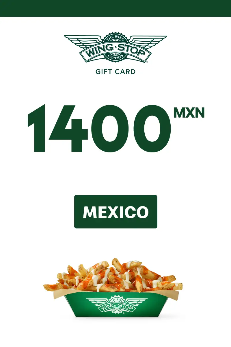 Wing Stop 1400 MXN Gift Card (Mexico) - Digital Key