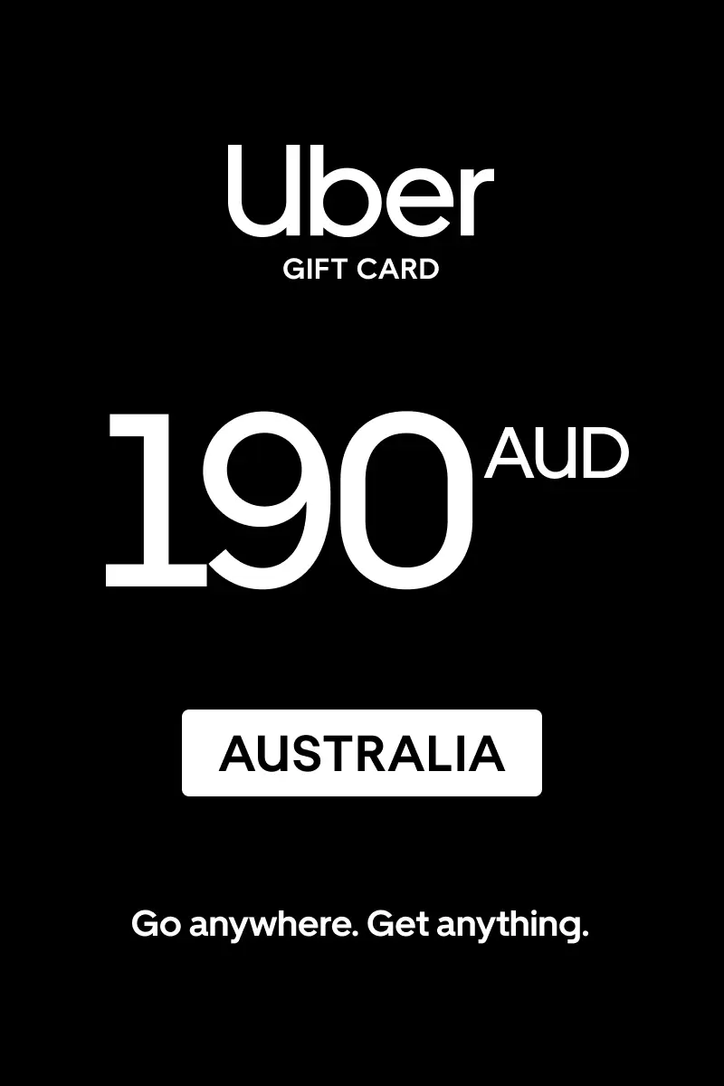 Uber 190 AUD Gift Card (Australia) - Digital Key