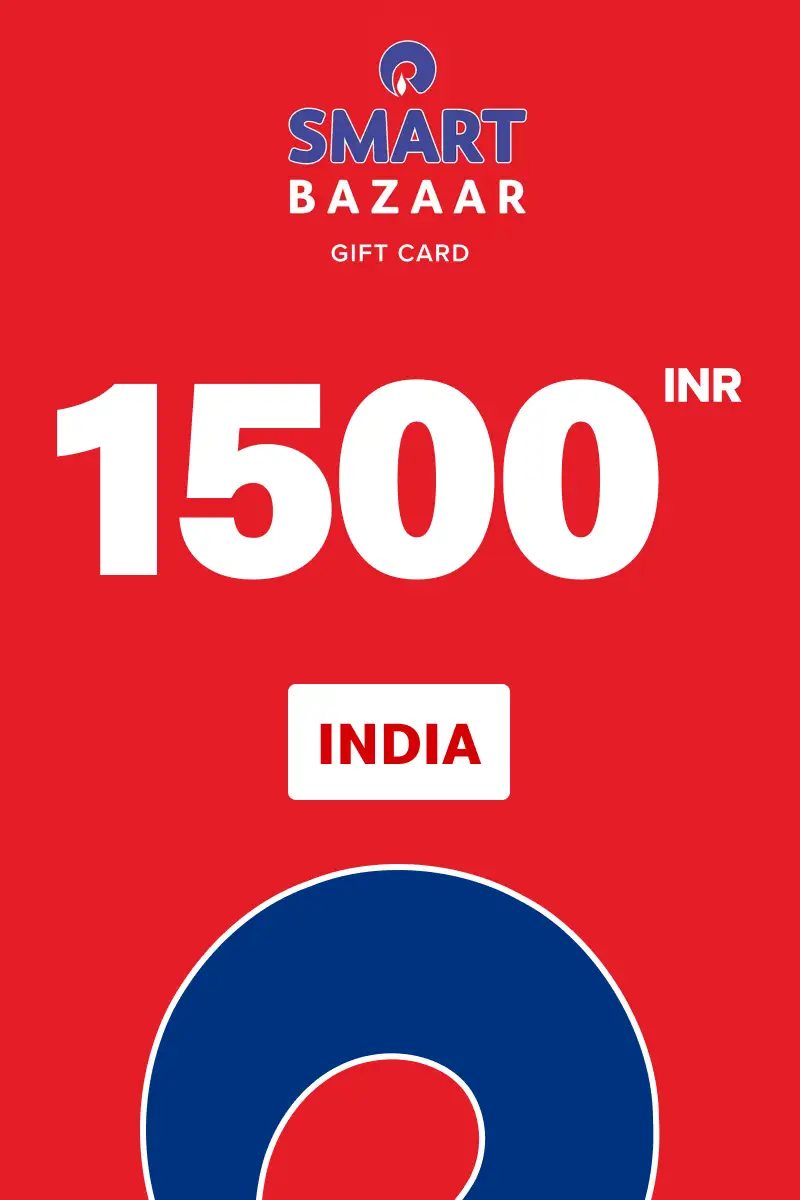 Reliance Smart Bazaar 1500 INR Gift Card (India) - Digital Key