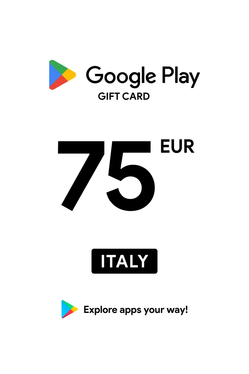 Google Play 75 EUR Gift Card (Italy) - Digital Key