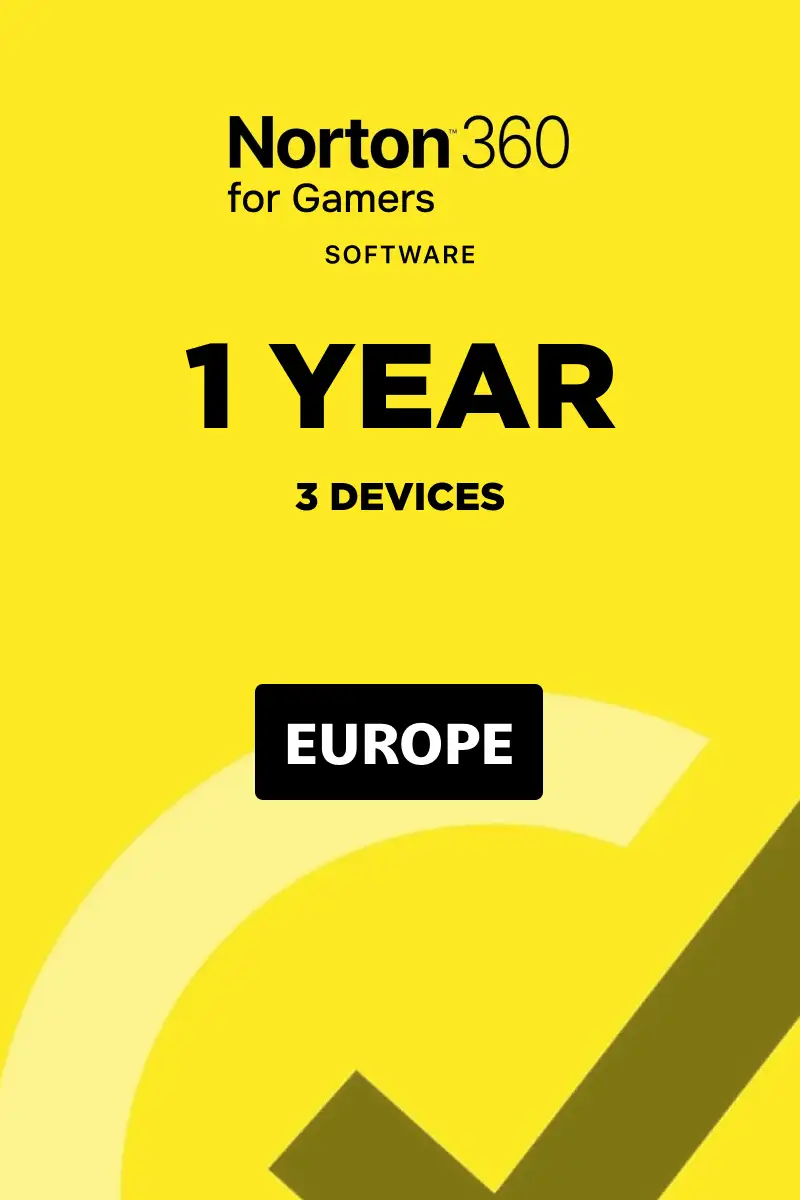 Norton 360 for Gamers (Europe) 1 Year 3 Devices - Digital Key