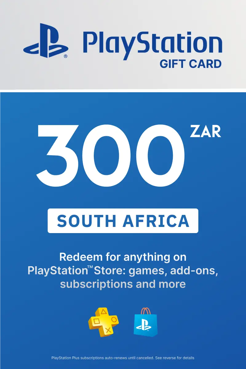 PlayStation Store 300 ZAR Gift Card (South Africa) - Digital Key