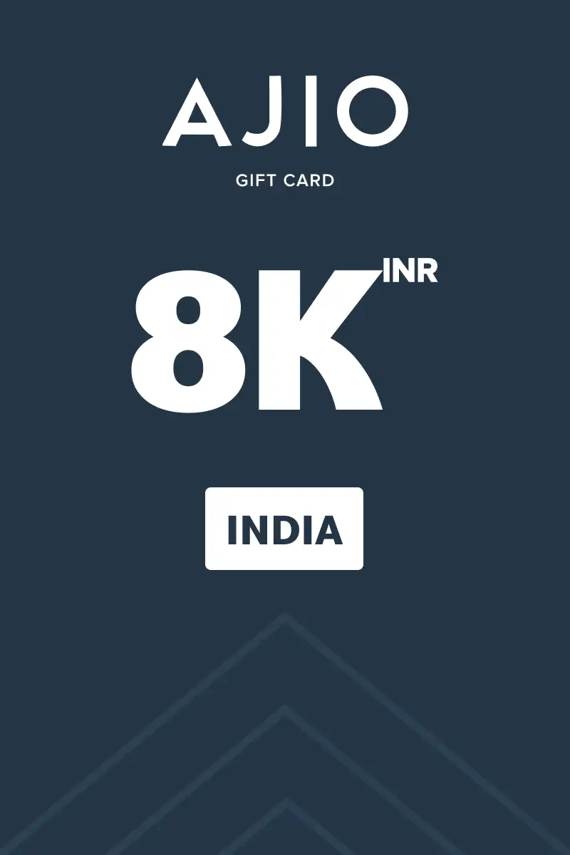 AJIO 8000 INR Gift Card (India) - Digital Key