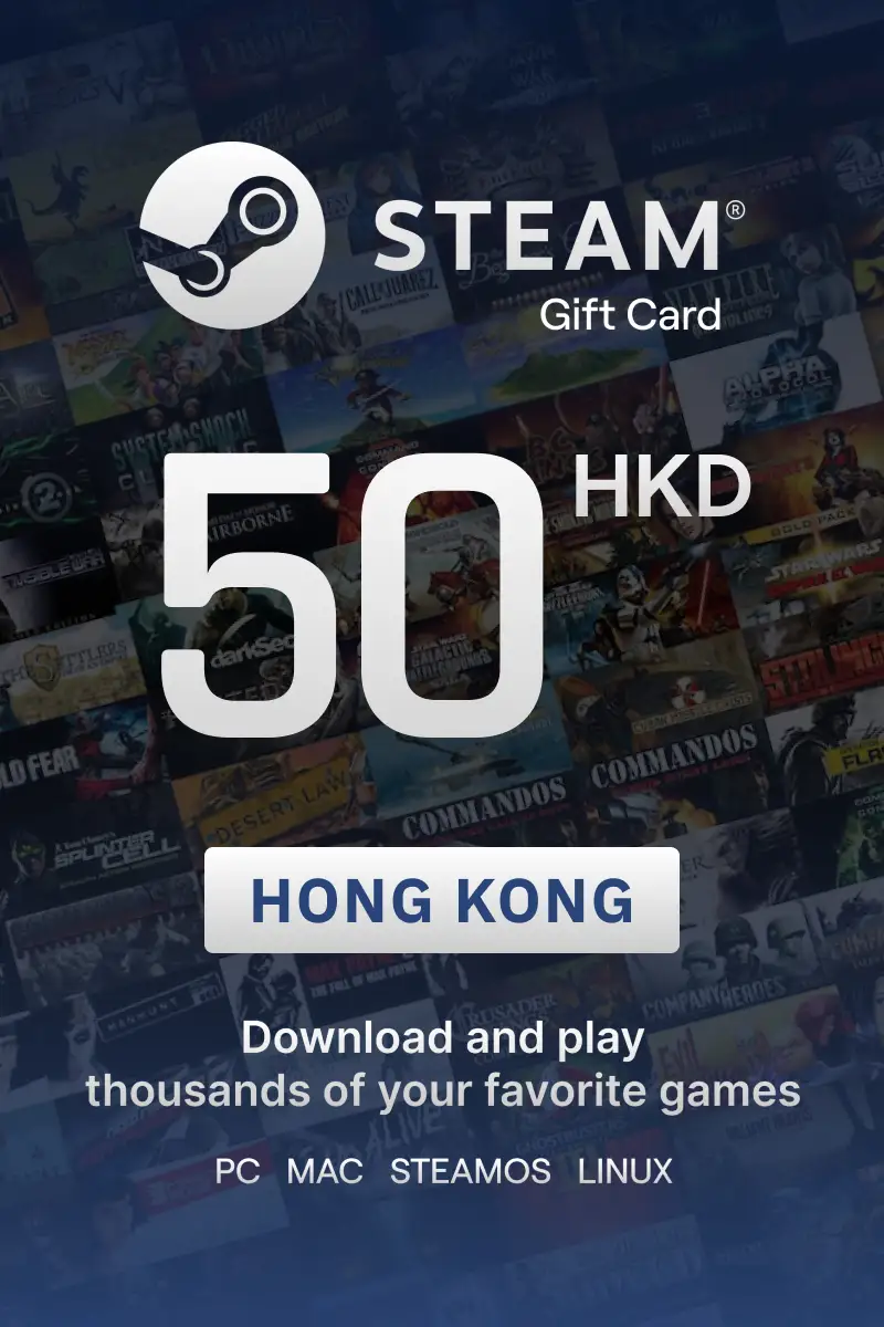 Steam Wallet 50 HKD Gift Card (Hong Kong) - Digital Key