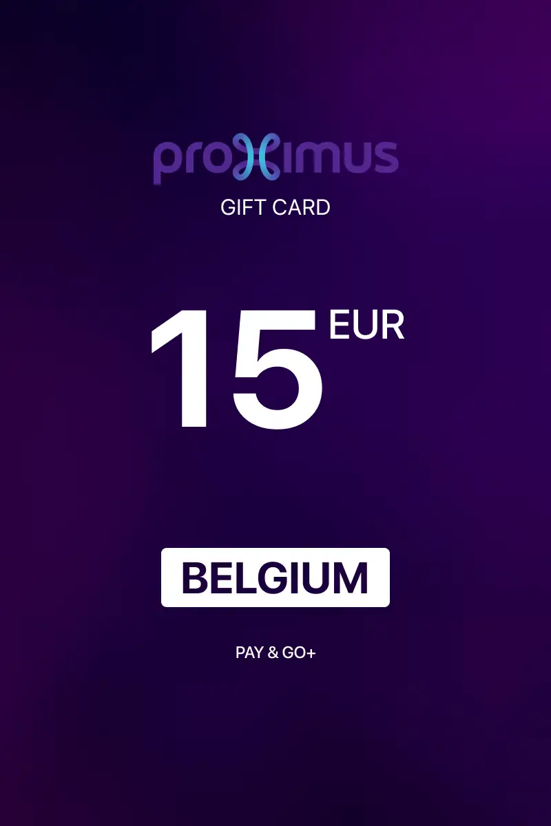 Proximus PayandGo+ Prepaid 15 EUR Gift Card (Belgium) - Digital Key
