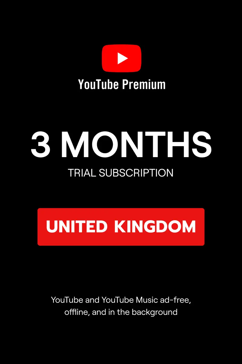 YouTube Premium 3 Months Trial (United Kingdom) - Official Website - Digital Key