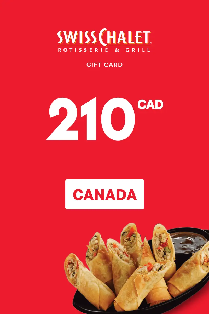 Swiss Chalet 210 CAD Gift Card (Canada) - Digital Key