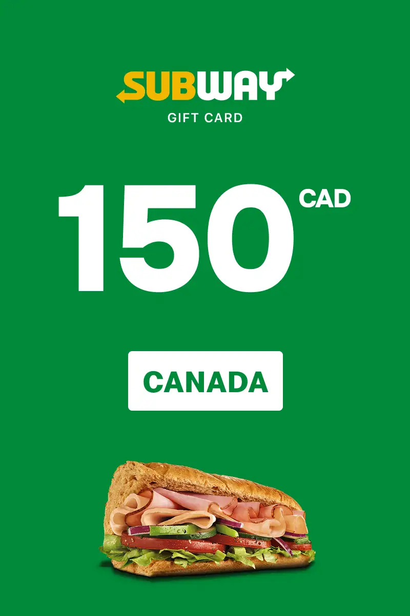 Subway 150 CAD Gift Card (Canada) - Digital Key