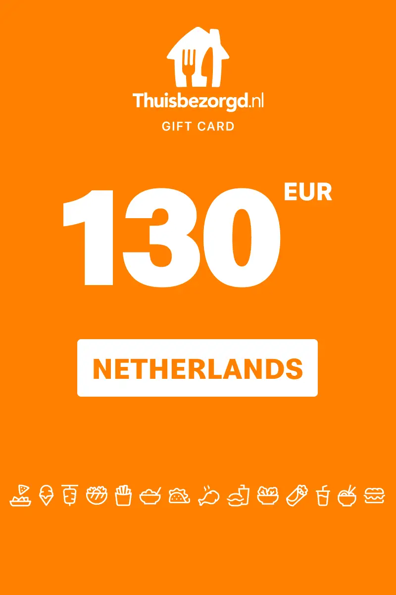 Thuisbezorgd.nl 130 EUR Gift Card (Netherlands) - Digital Key