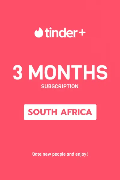 Tinder Plus - 3 Months Subscription (South Africa) - Digital Key