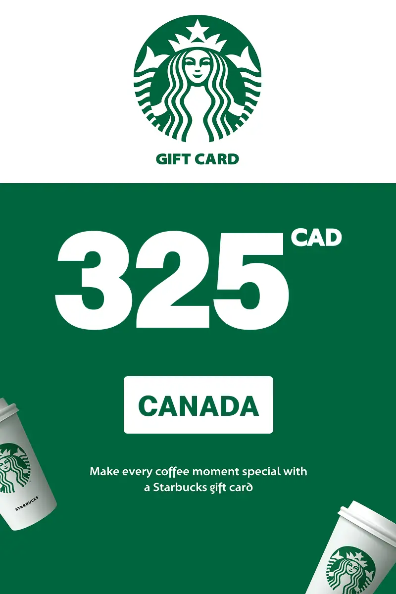 Starbucks 325 CAD Gift Card (Canada) - Digital Key