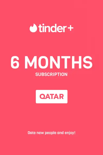 Tinder Plus - 6 Months Subscription (Qatar) - Digital Key