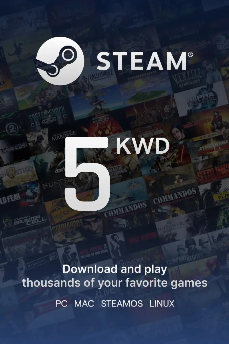 

Steam Wallet 5 KWD Gift Card (KW) - Digital Code