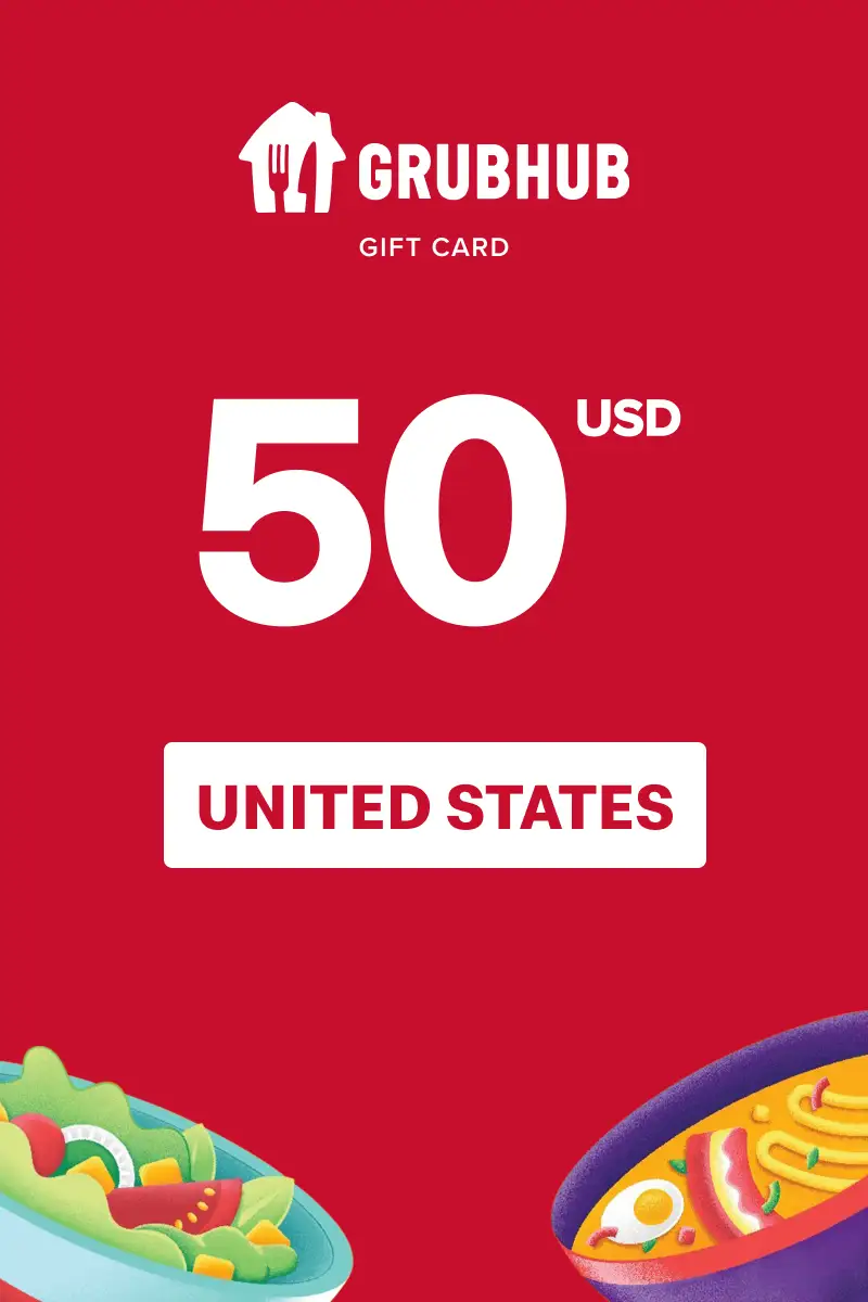 Grubhub 50 USD Gift Card (United States) - Digital Key