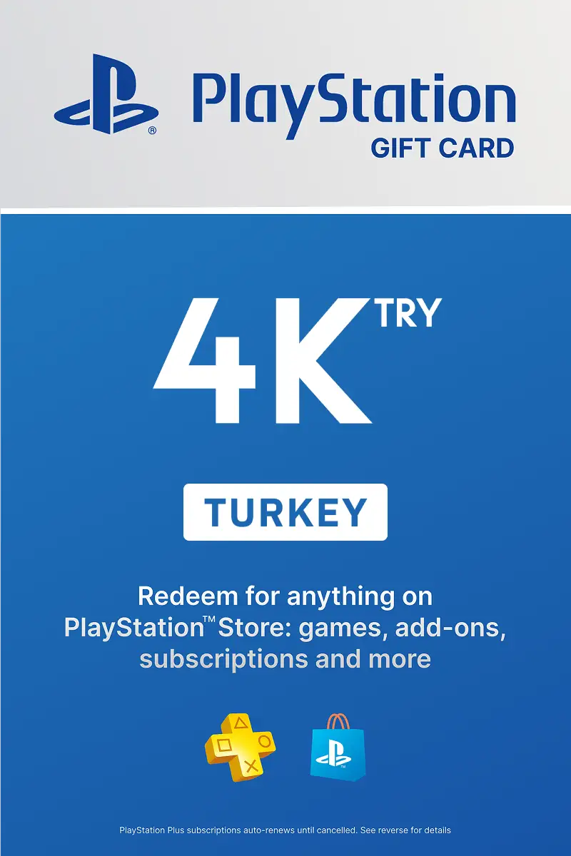 PlayStation Store 4000 TRY Gift Card (Turkey) - Digital Key