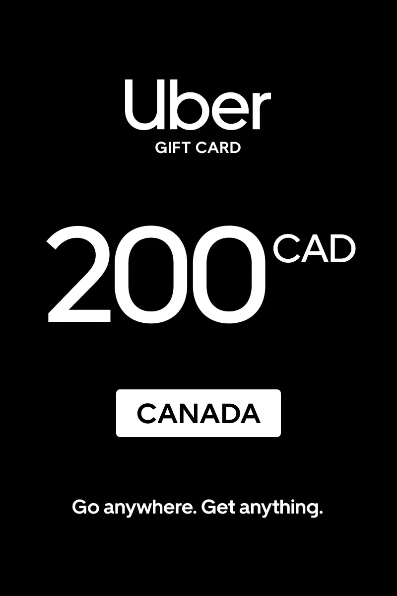 Uber 200 CAD Gift Card (Canada) - Digital Key