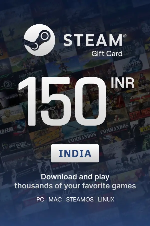 Steam Wallet 150 INR Gift Card (India) - Digital Key