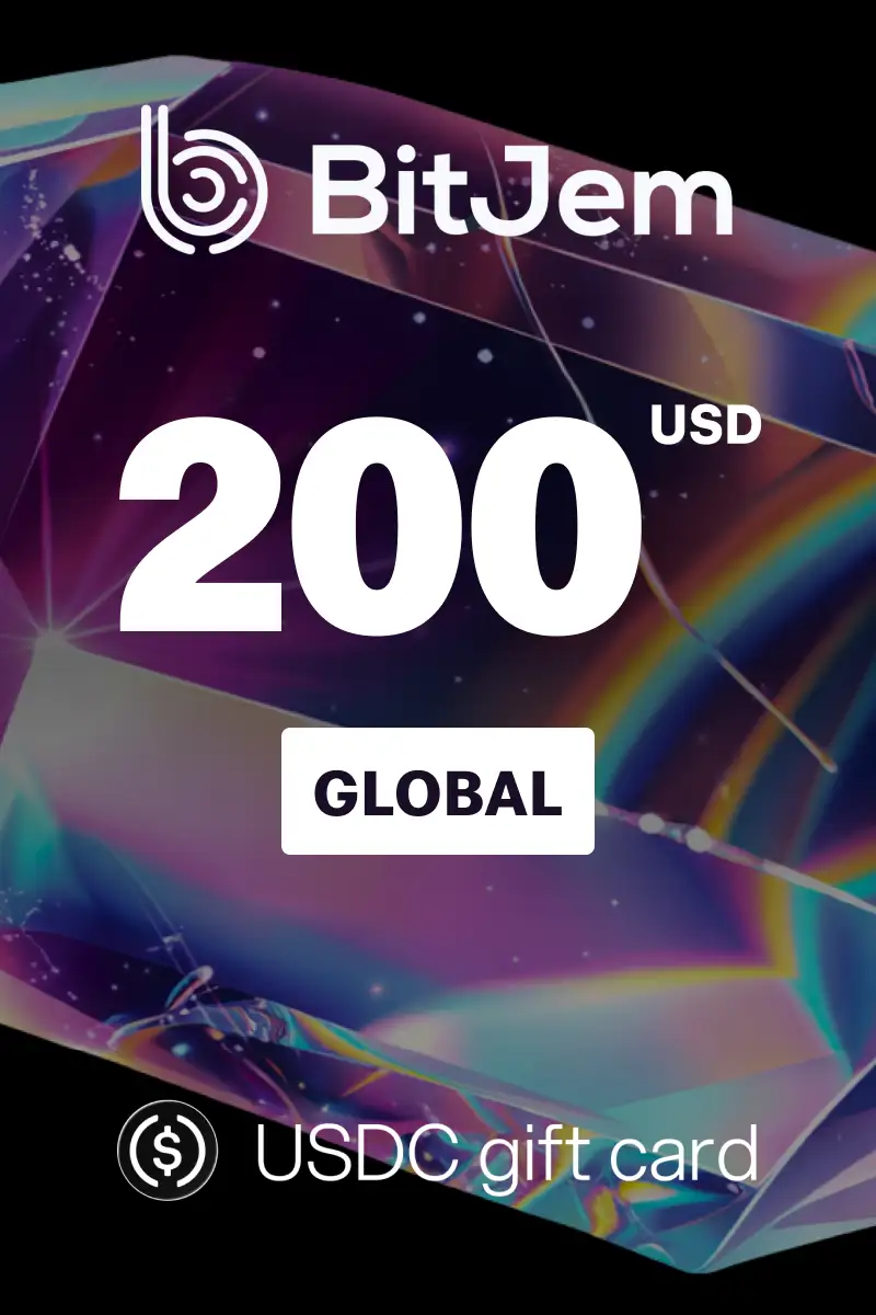 BitJem (USDC) 200 USD Crypto Gift Card (Global) - Digital Key