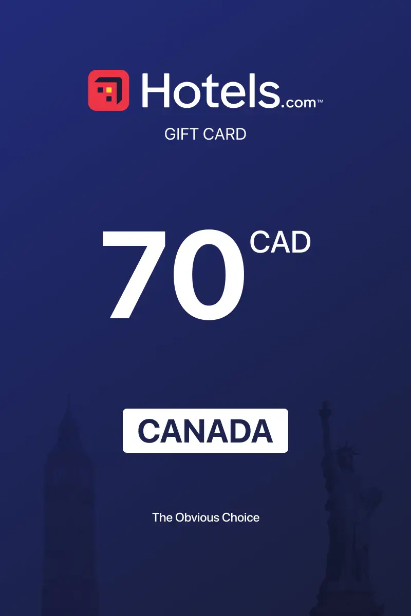 Hotels.com 70 CAD Gift Card (Canada) - Digital Key afbeelding 1