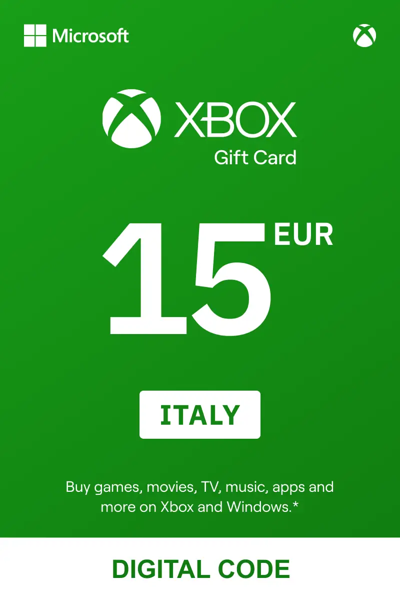Xbox 15 EUR Gift Card (Italy) - Digital Key
