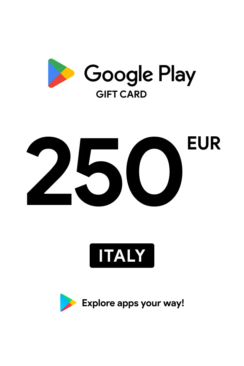 Google Play 250 EUR Gift Card (Italy) - Digital Key