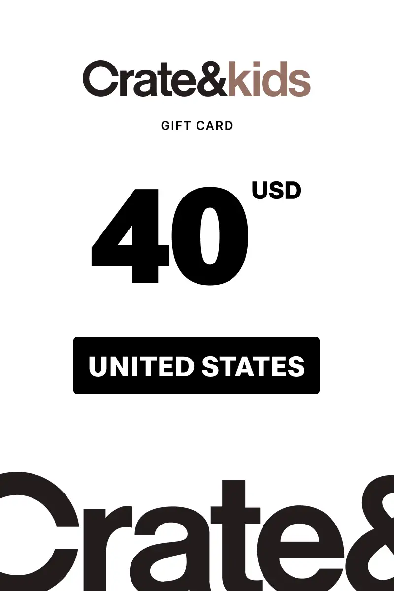 Crate and Kids 40 USD Gift Card (United States) - Digital Key