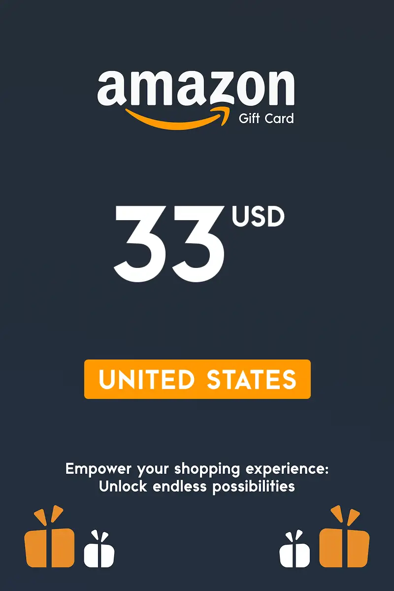 Amazon 33 USD Gift Card (United States) - Digital Key