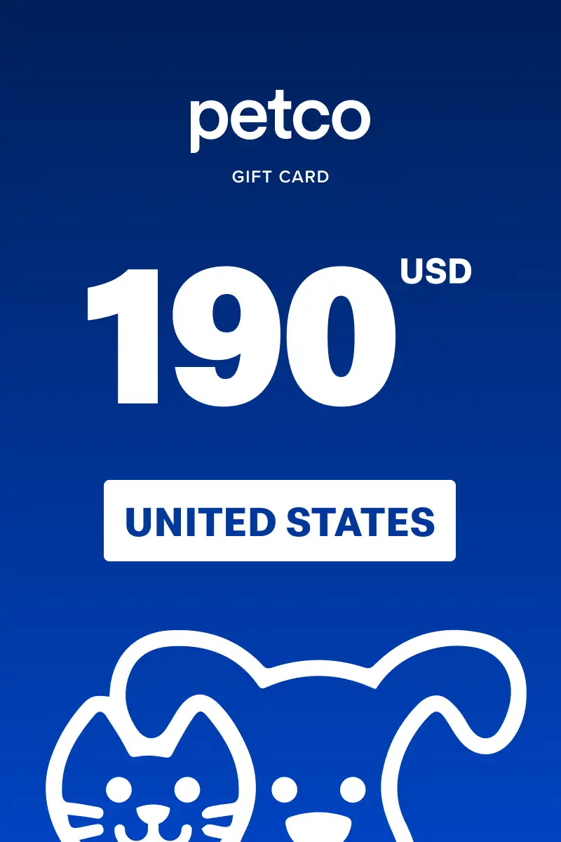 Petco 190 USD Gift Card (United States) - Digital Key