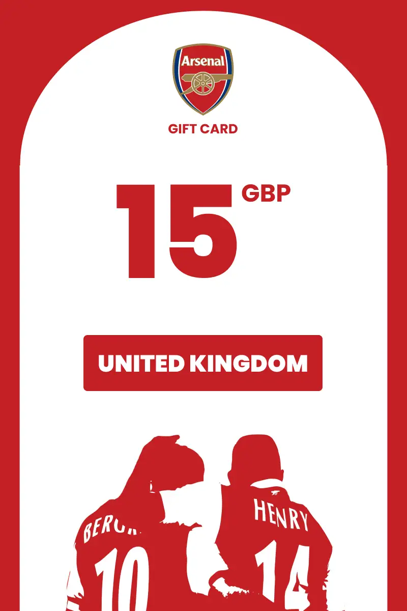 Arsenal 15 GBP Gift Card (United Kingdom) - Digital Key