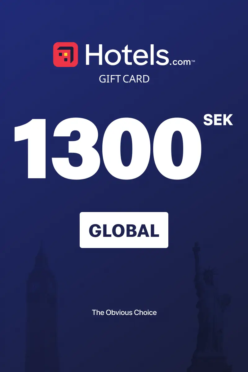 Hotels.com 1300 SEK Gift Card (Global) - Digital Key