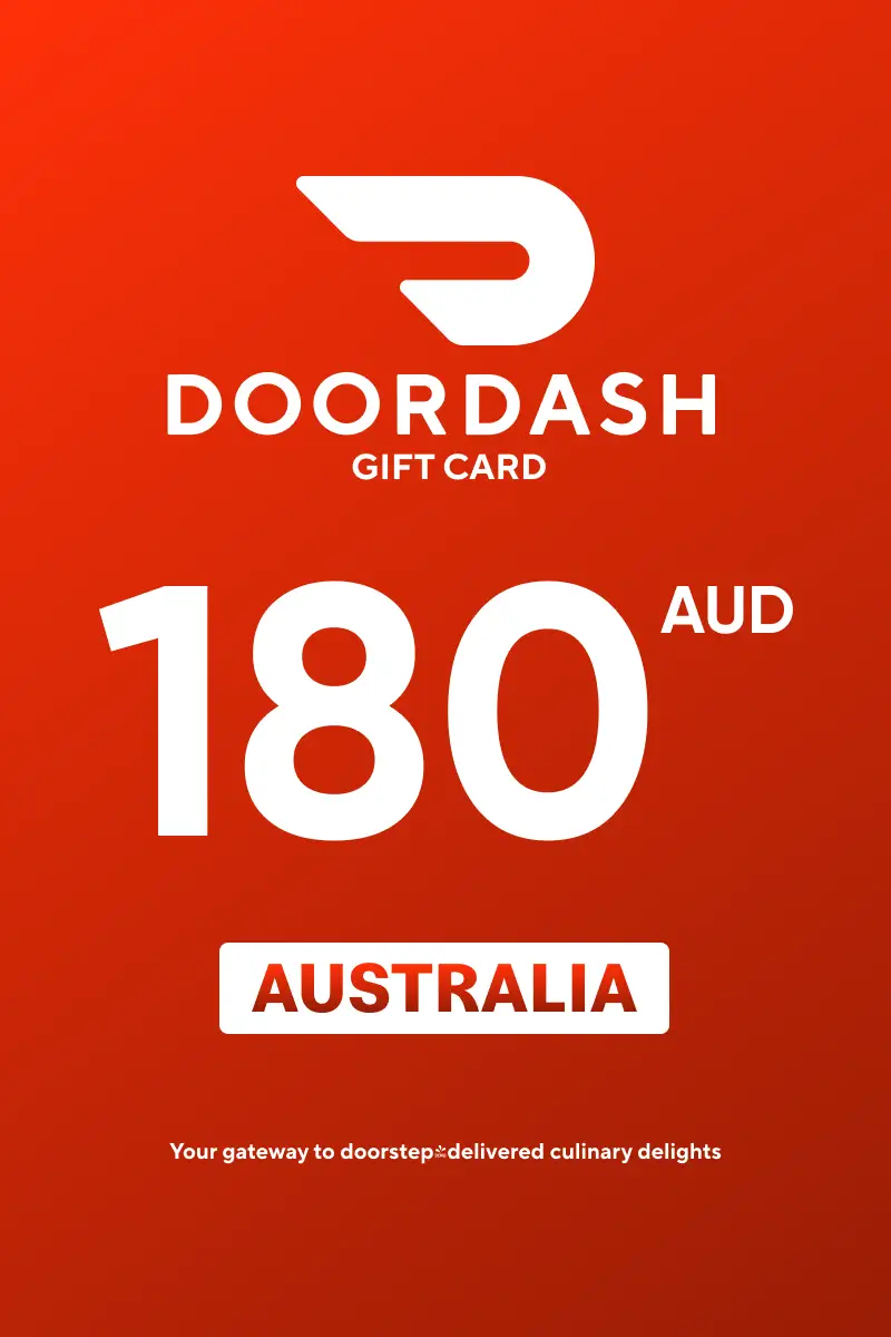 DoorDash 180 AUD Gift Card (Australia) - Digital Key
