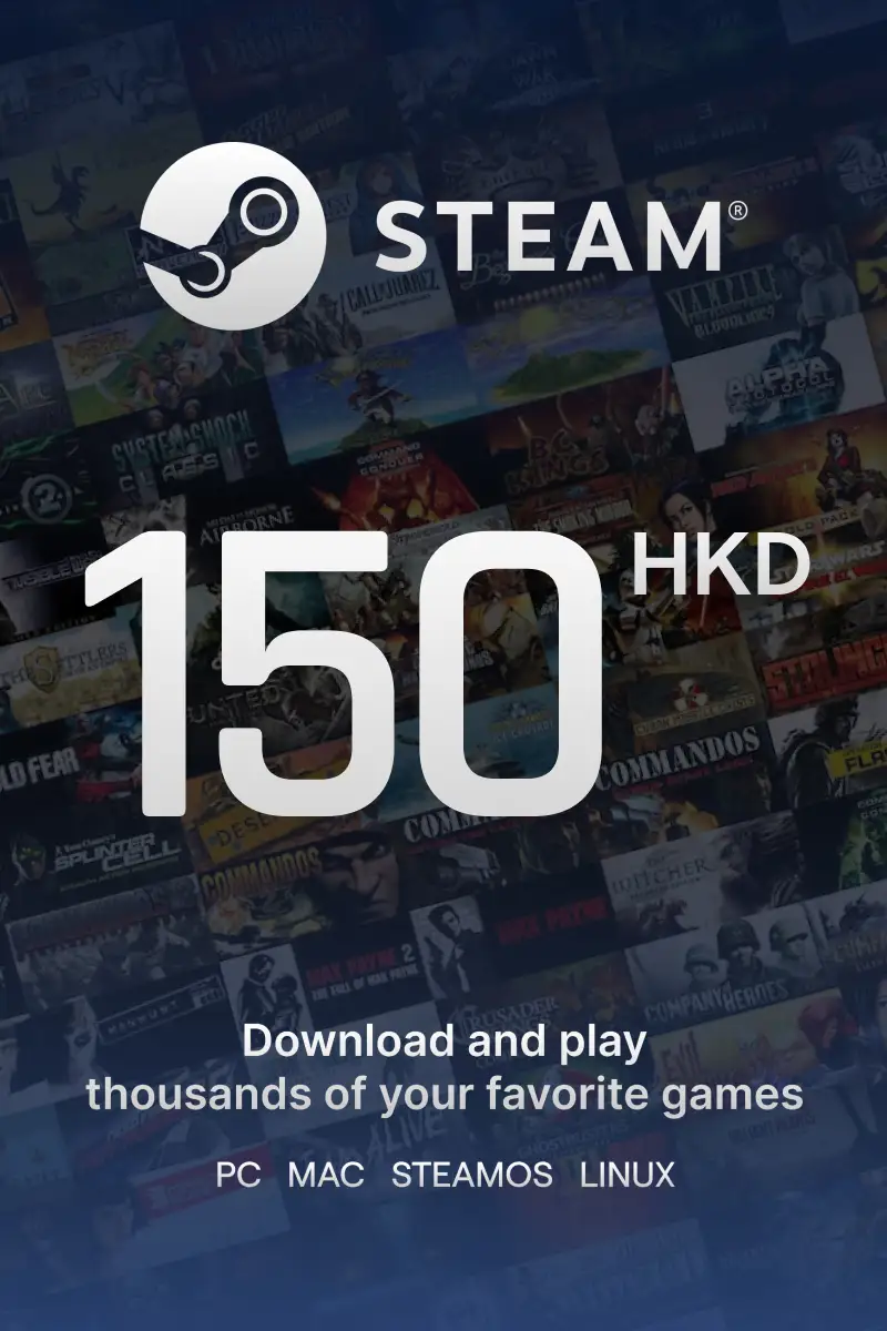 

Steam Wallet $150 HKD Gift Card (HK) - Digital Code