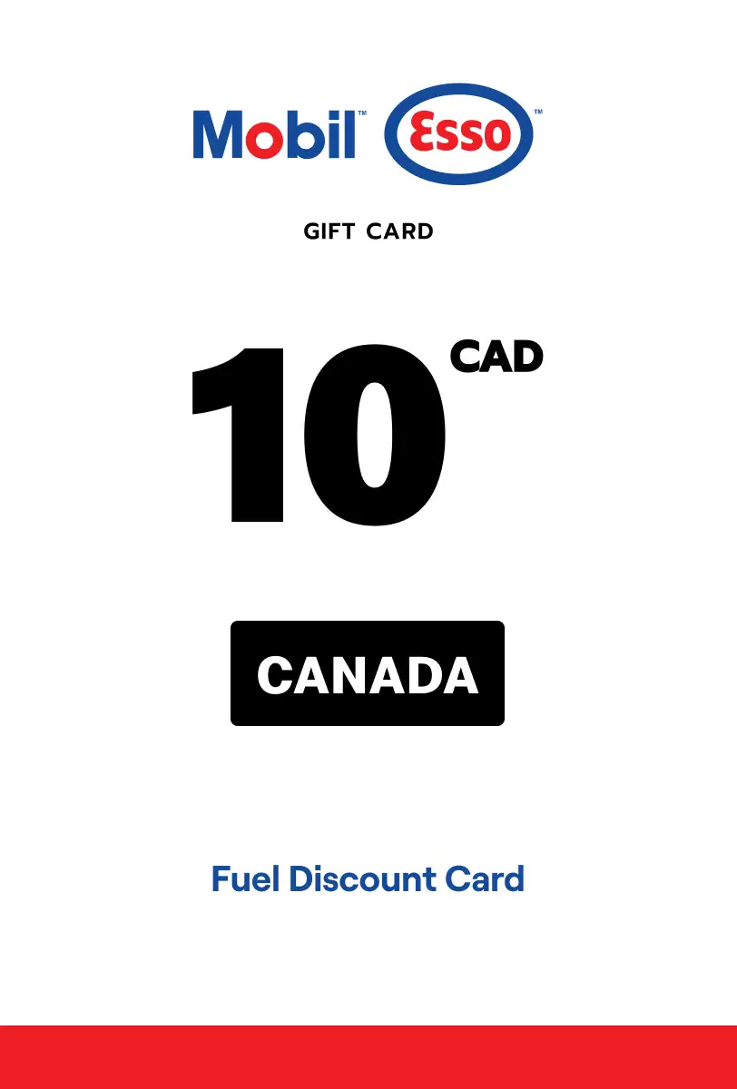 Esso and Mobil Fuel Discount Card 10 CAD Gift Card (Canada) - Digital Key