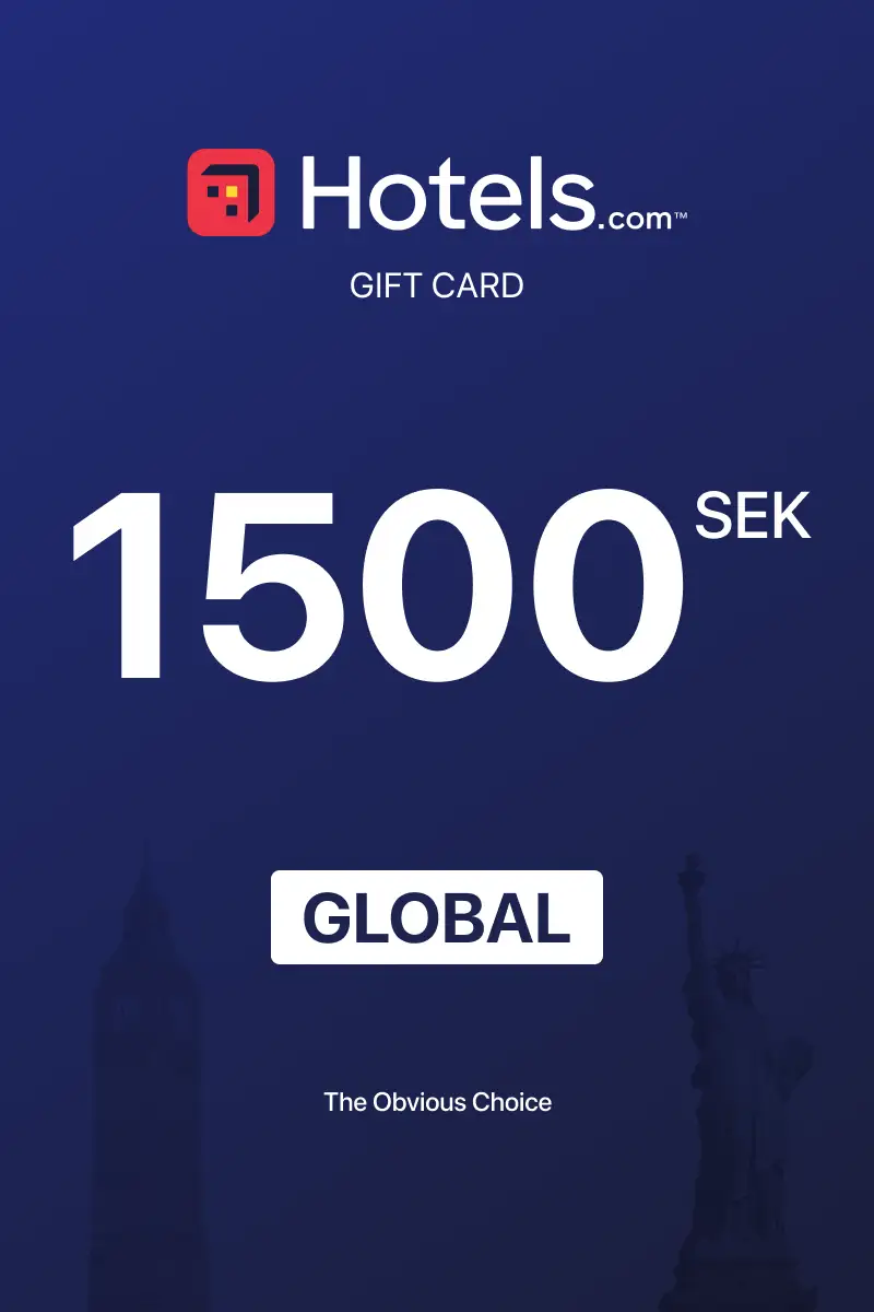 Hotels.com 1500 SEK Gift Card (Global) - Digital Key