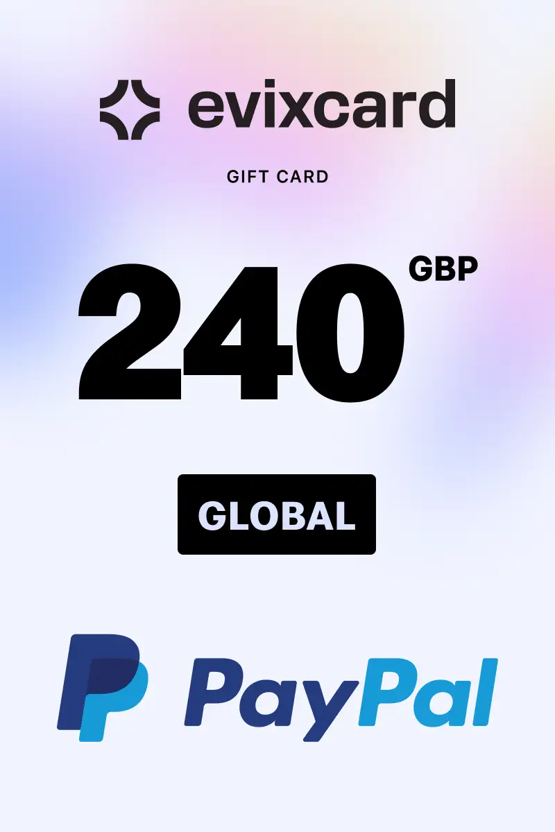 EvixCard PayPal 240 GBP Gift Card (Global) - Digital Key