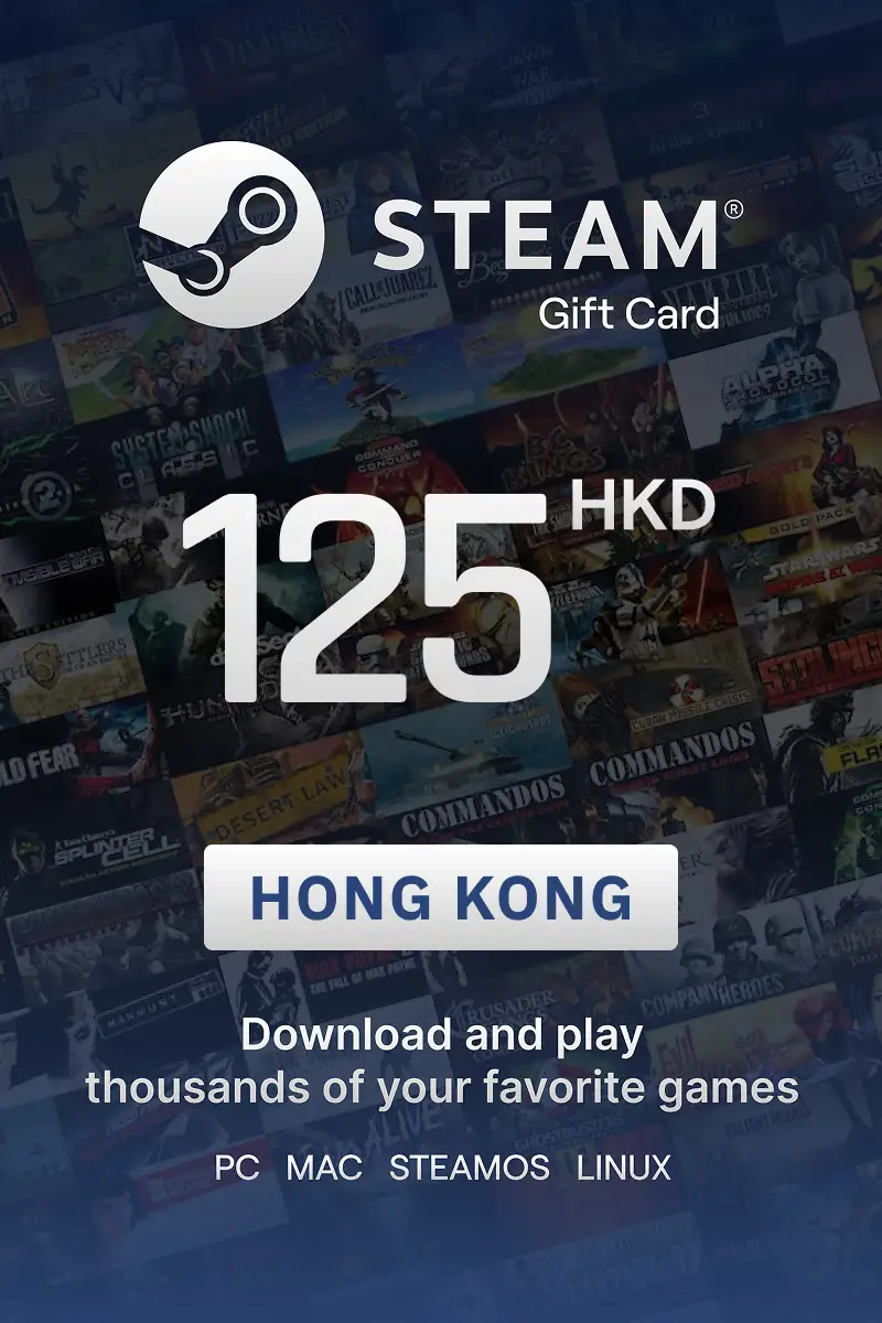 Steam Wallet 125 HKD Gift Card (Hong Kong) - Digital key