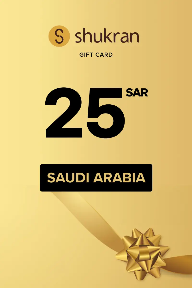 Shukran 25 SAR Gift Card (Saudi Arabia) - Digital Key