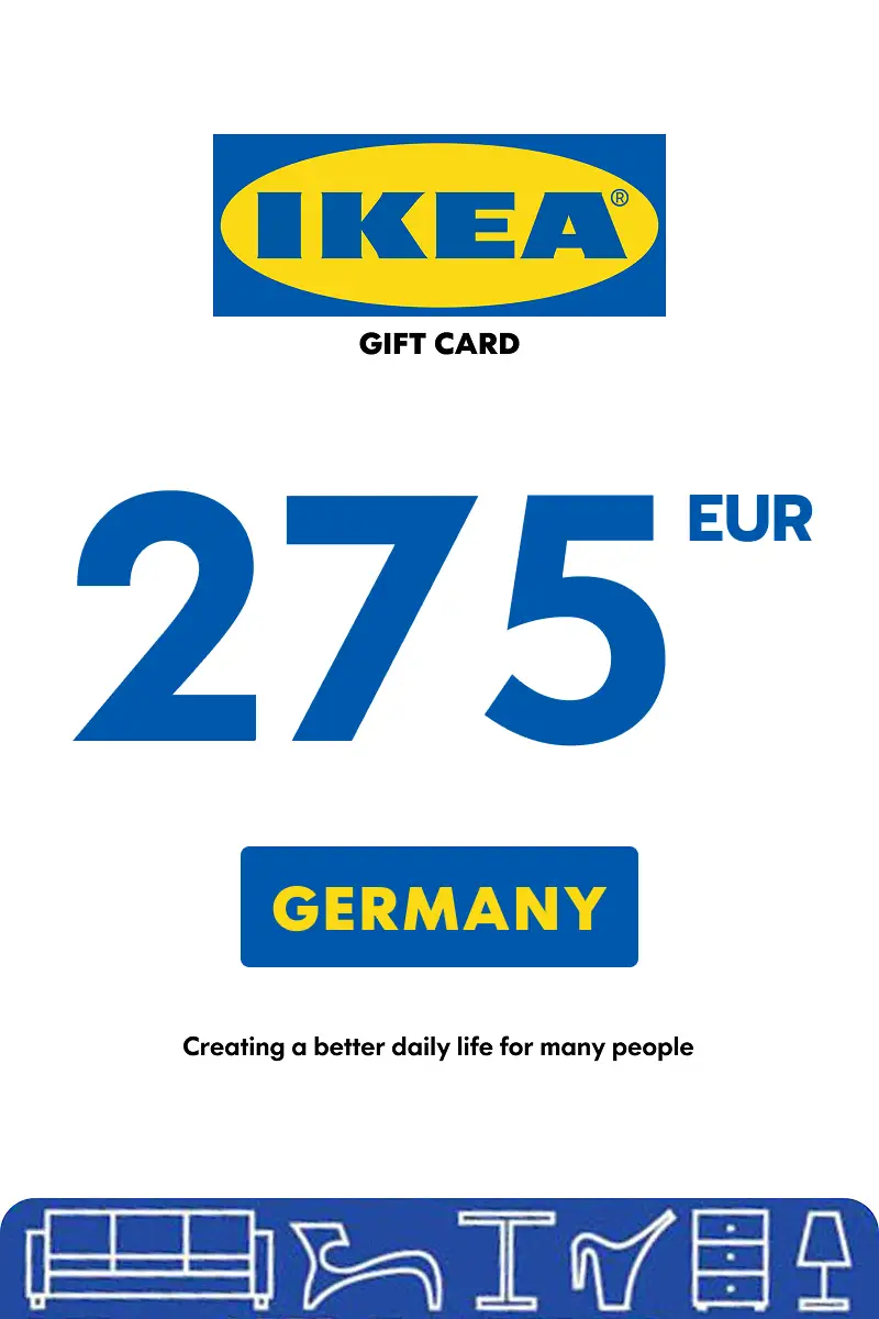 IKEA 275 EUR Gift Card (Germany) - Digital Key