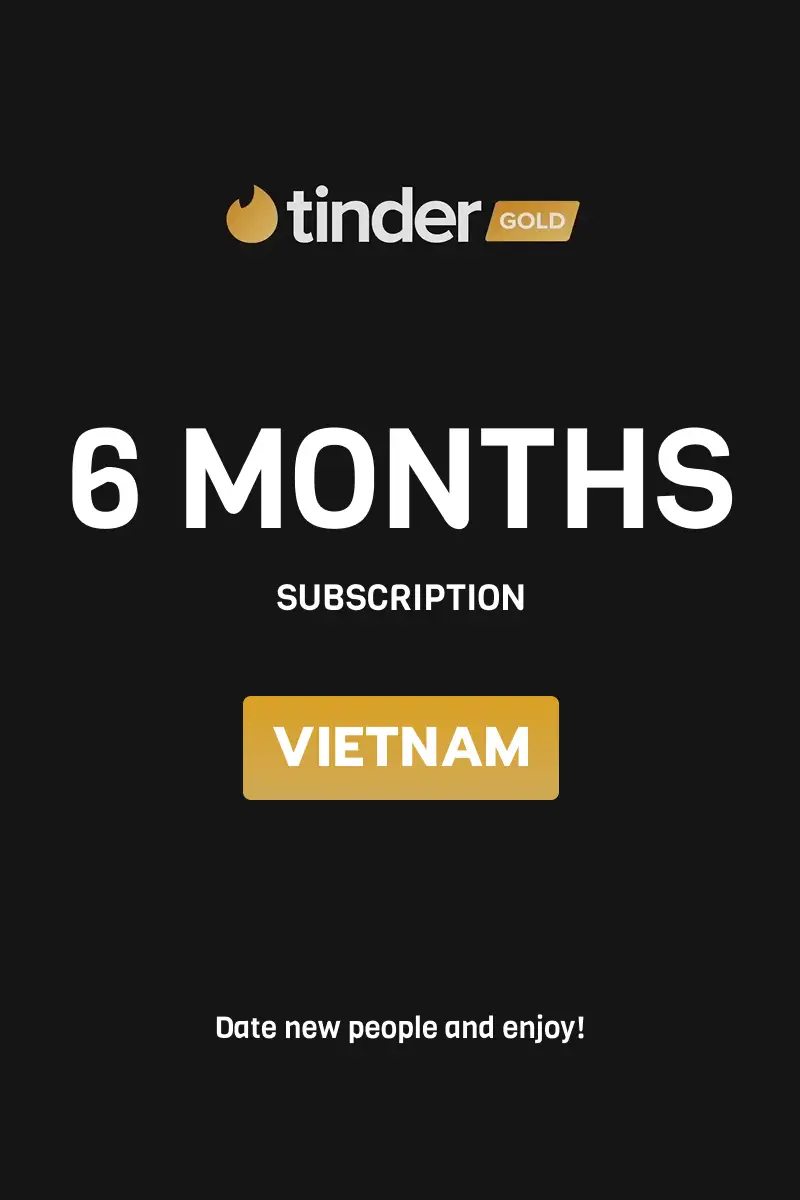 Tinder Gold 6 Months Subscription (Vietnam) - Digital Key