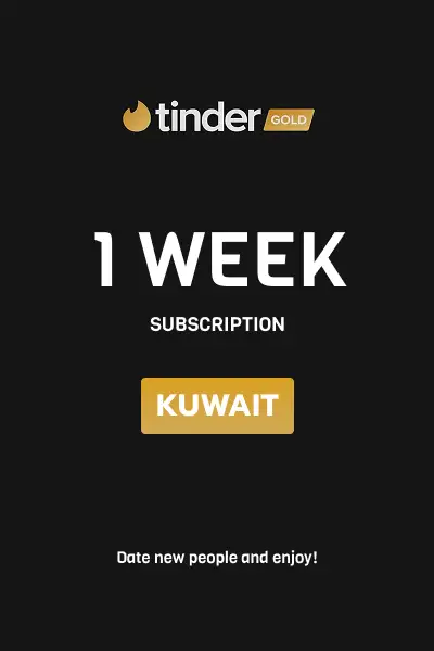 Tinder Gold 1 Week Subscription (Kuwait) - Digital Key