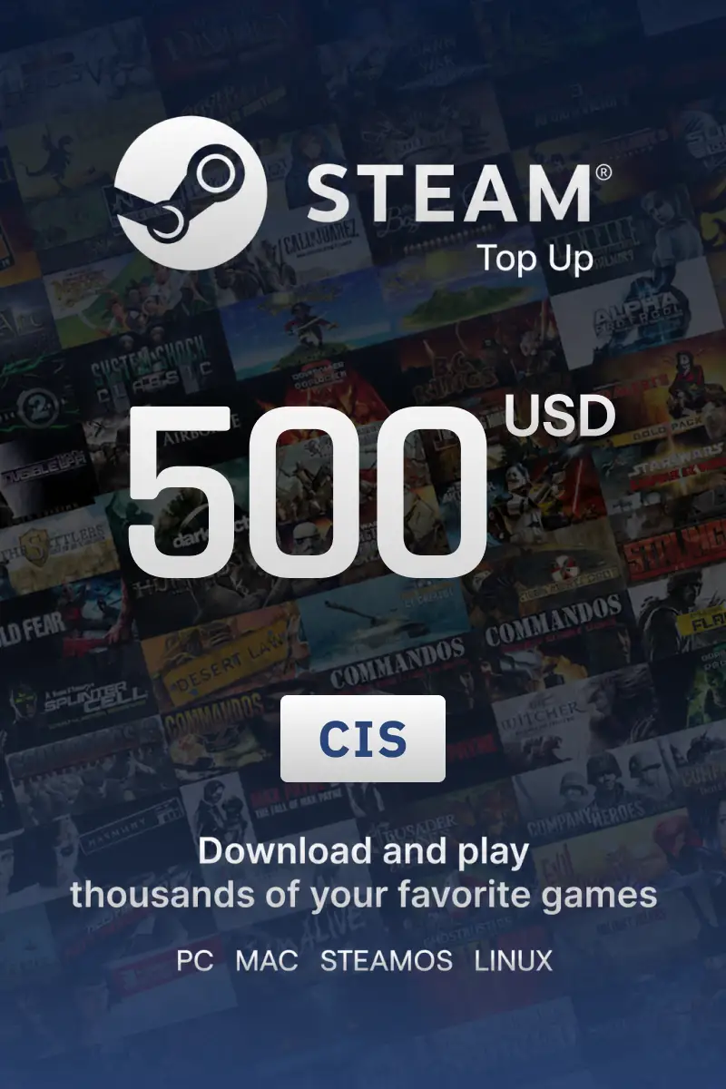 Steam Top Up 500 USD (CIS) - Directopup - Digital Key