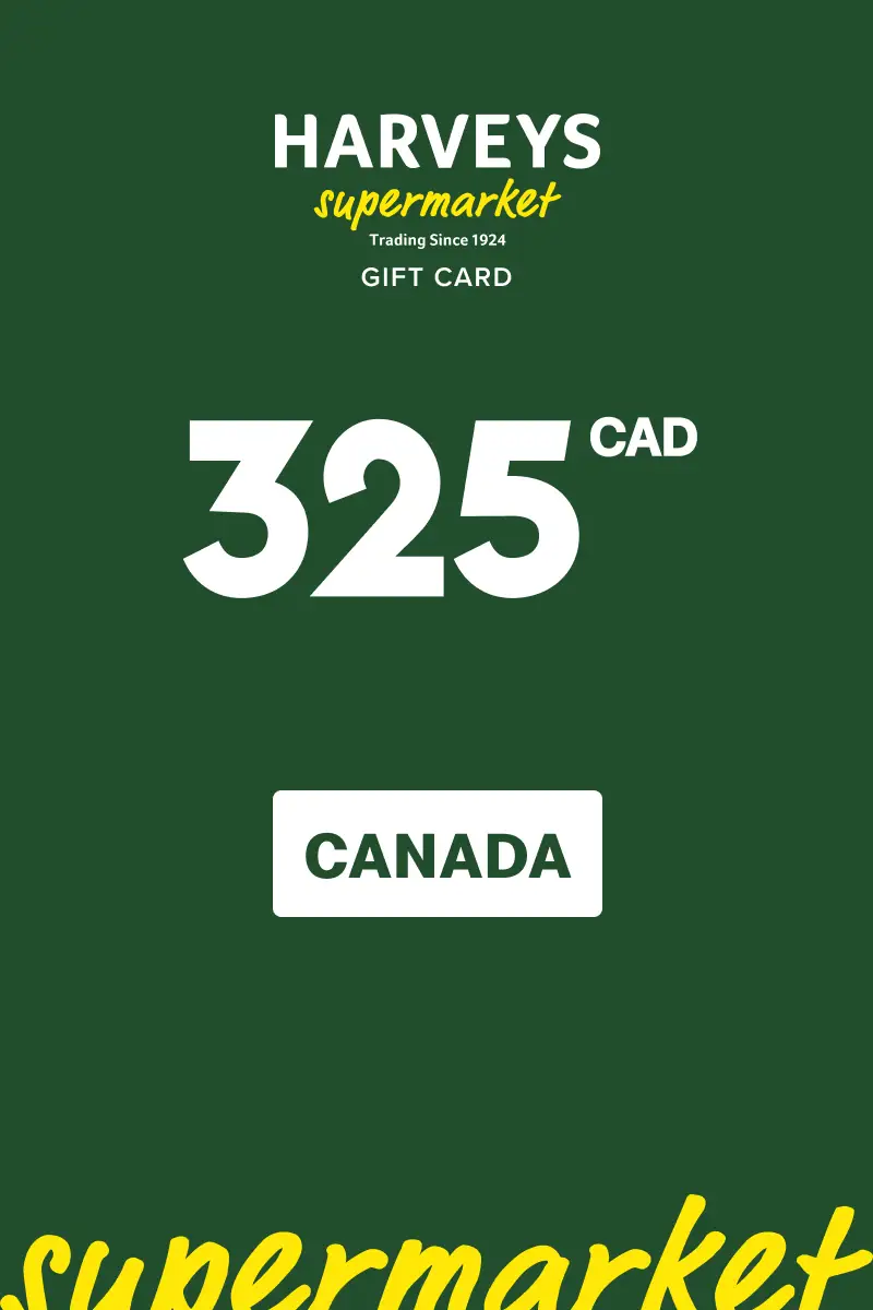 Harvey’s 325 CAD Gift Card (Canada) - Digital Key