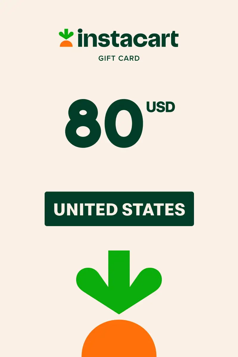 Instacart 80 USD Gift Card (United States) - Digital Key