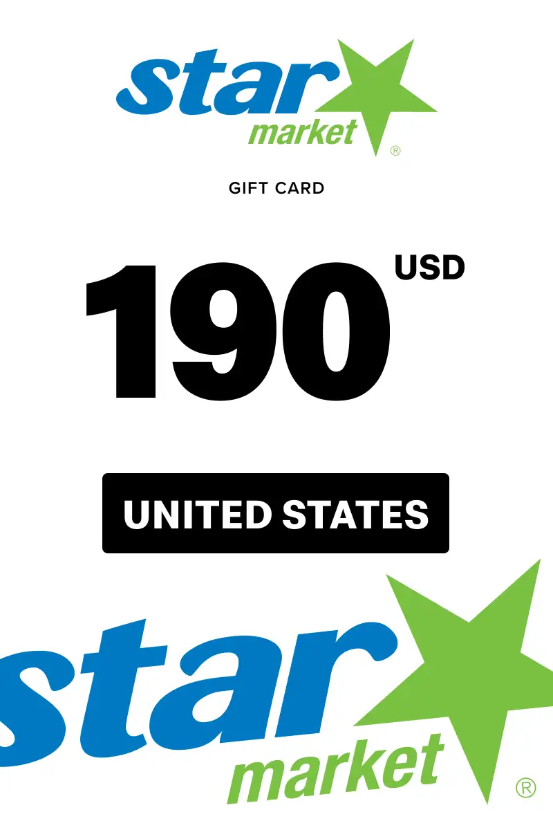 Star Market 190 USD Gift Card (United States) - Digital Key