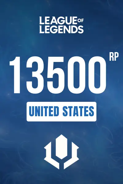 League of Legends 13500 RP (United States) - Digital Key