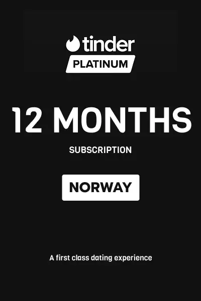 Tinder Platinum 12 Months Subscription (Norway) - Digital Key